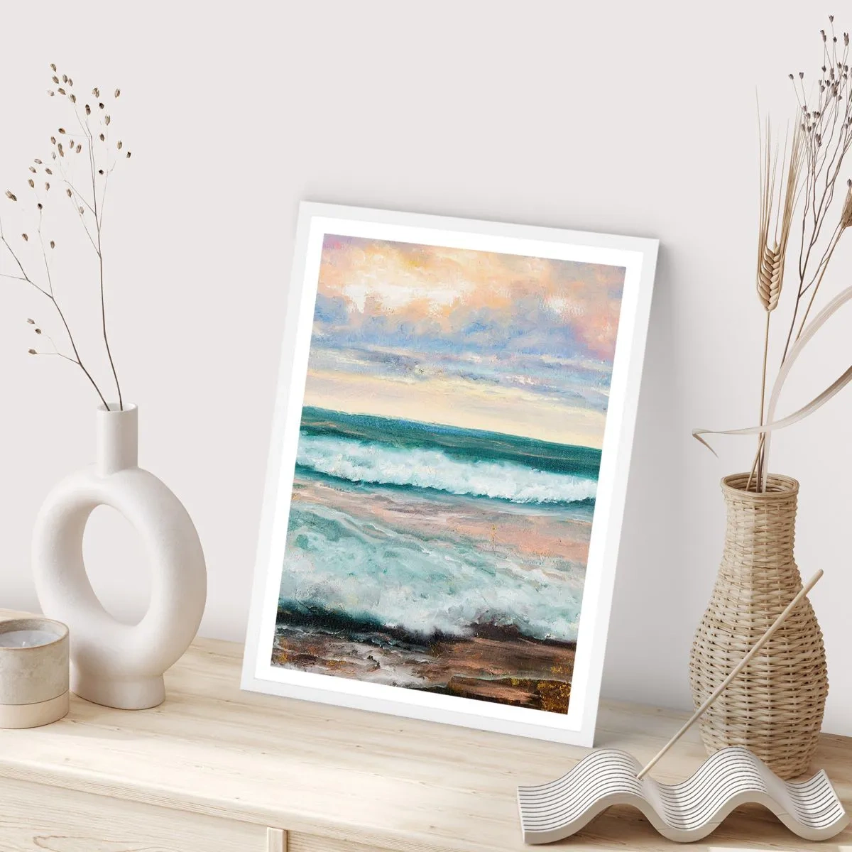 Poster in white frmae - Here You Will Smooth Your Soul - 30x40 cm