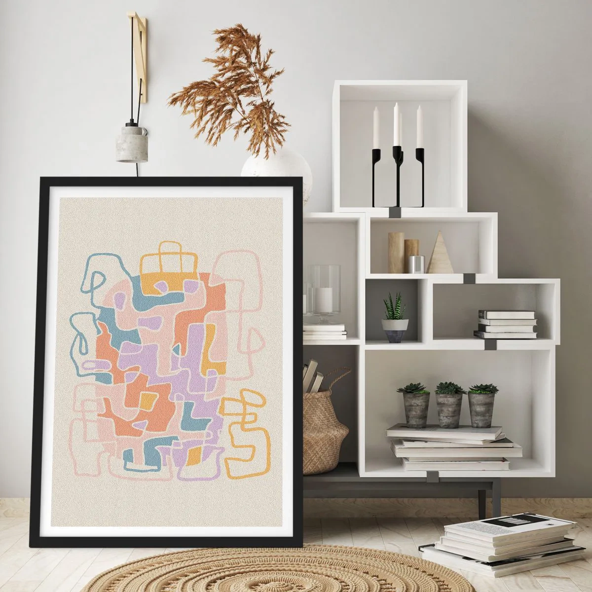 Poster in black frame - Maze - Joyful Adventure - 61x91 cm