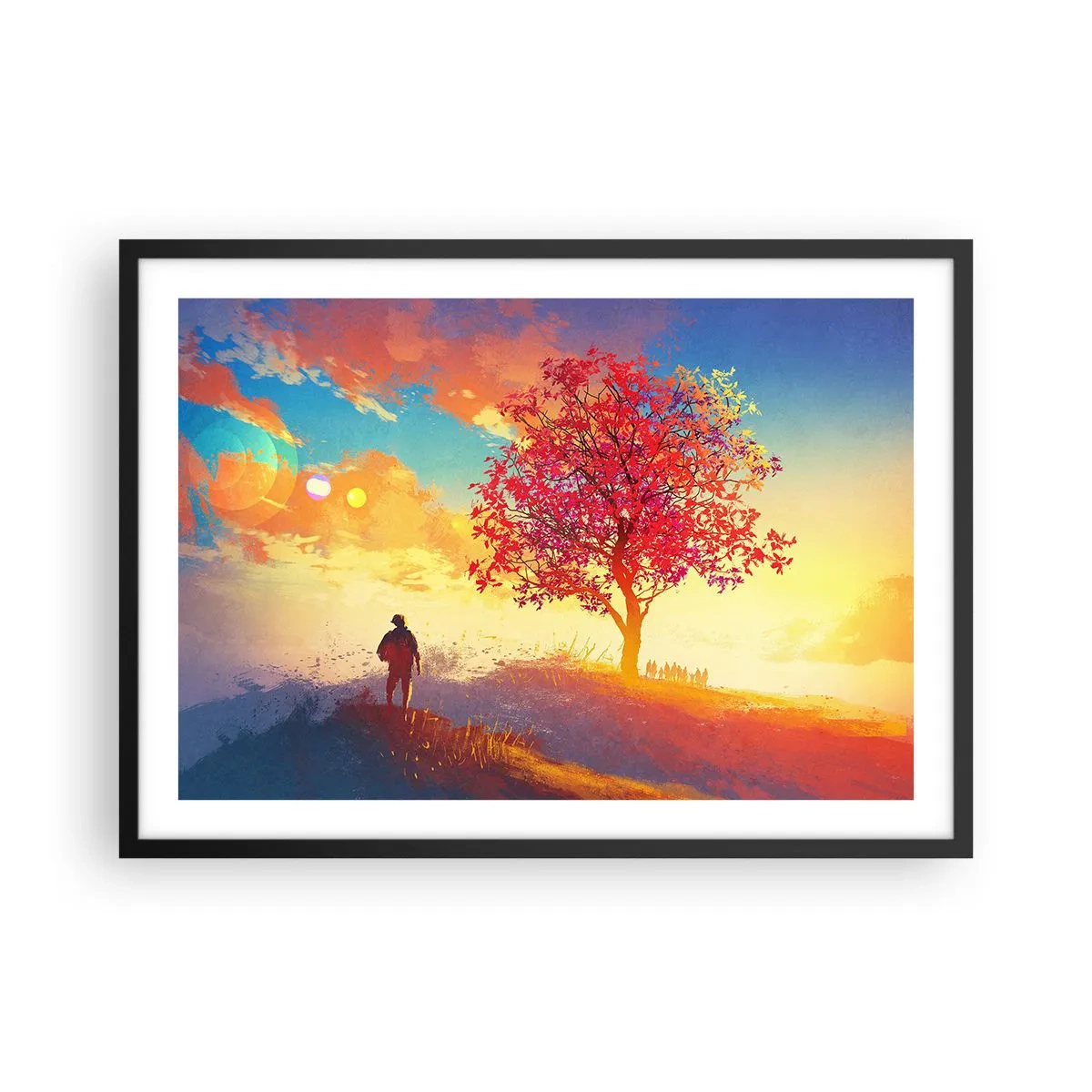 Poster in black frame - Pilgrim at Its Goal - 70x50 cm