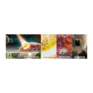 Photo Wallpaper Sample Premium Canvas - Space Drama - Abstraction, Landscape, Cosmos - 100x30 cm