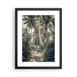 Poster in black frame - Palmtree Alley - 30x40 cm