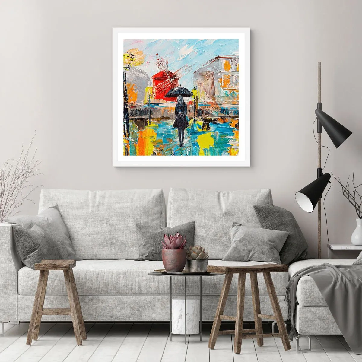 Poster in white frmae - Parisian Legends - 50x50 cm