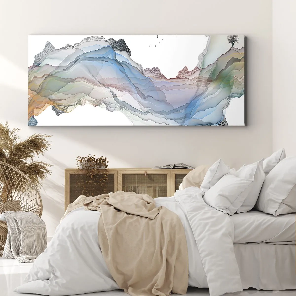 Canvas picture - Towards Crystal Mountains - 90x30 cm