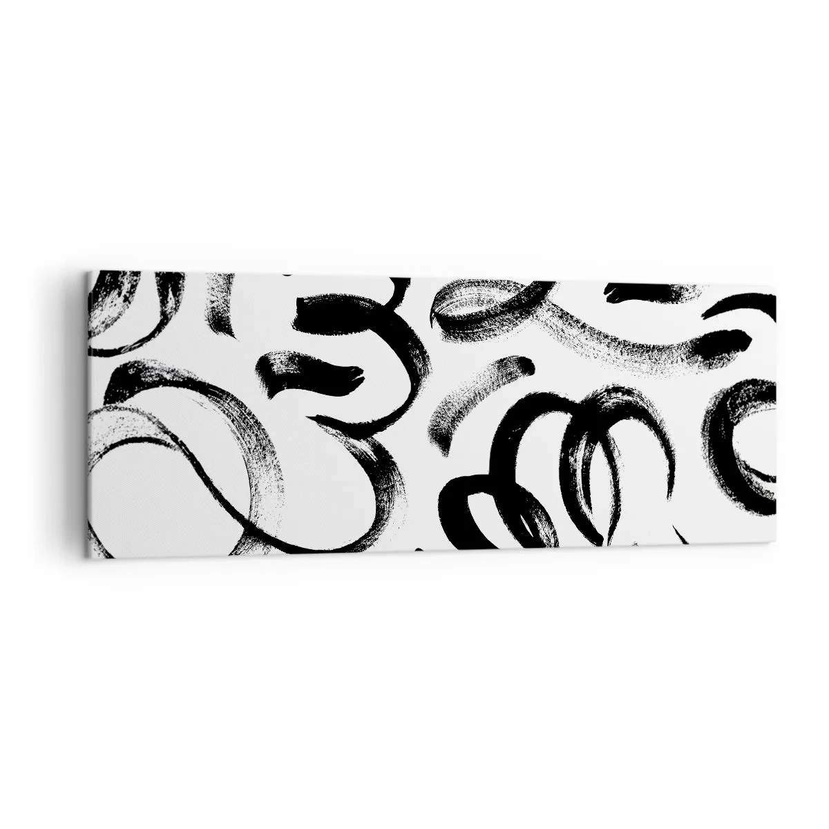 Canvas picture - Black on White - 140x50 cm