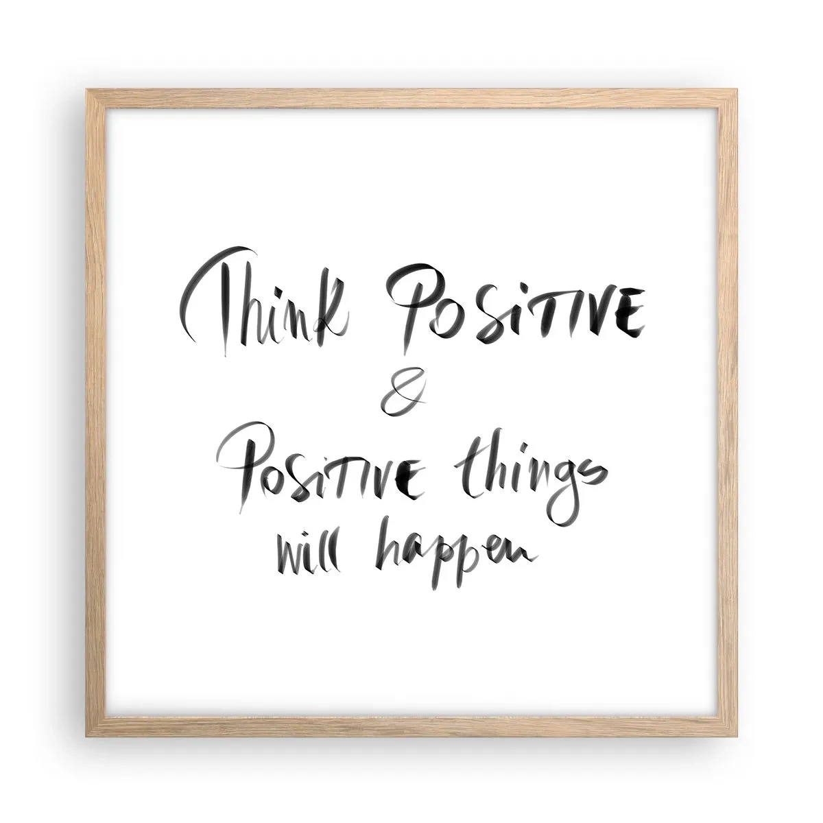 Poster in light oak frame - How to Live? - 50x50 cm