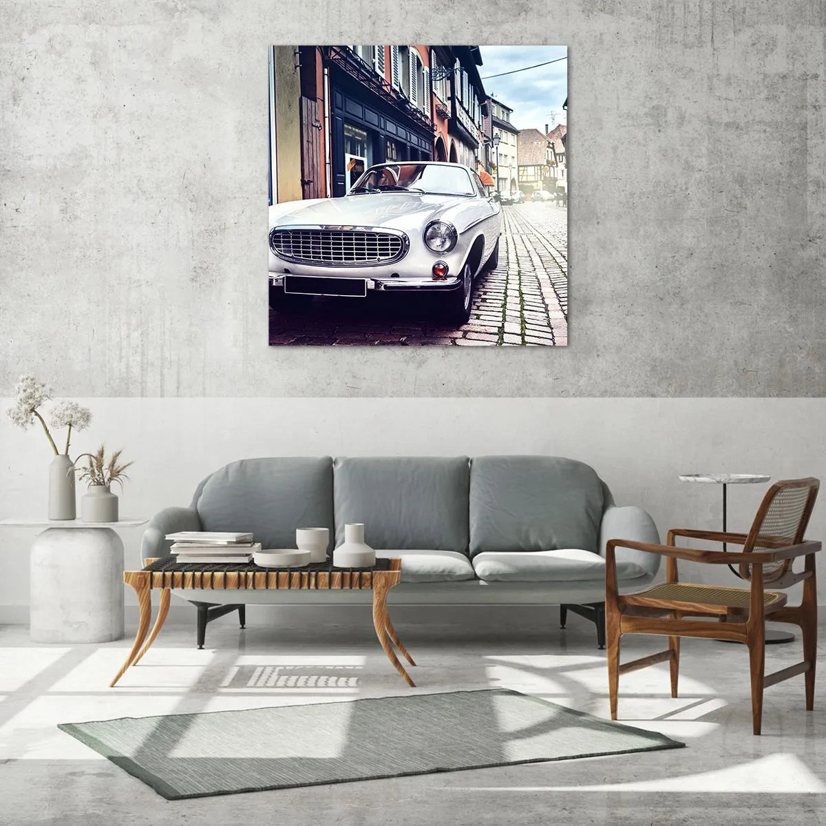 Glass picture - The Past Is Today - 30x30 cm