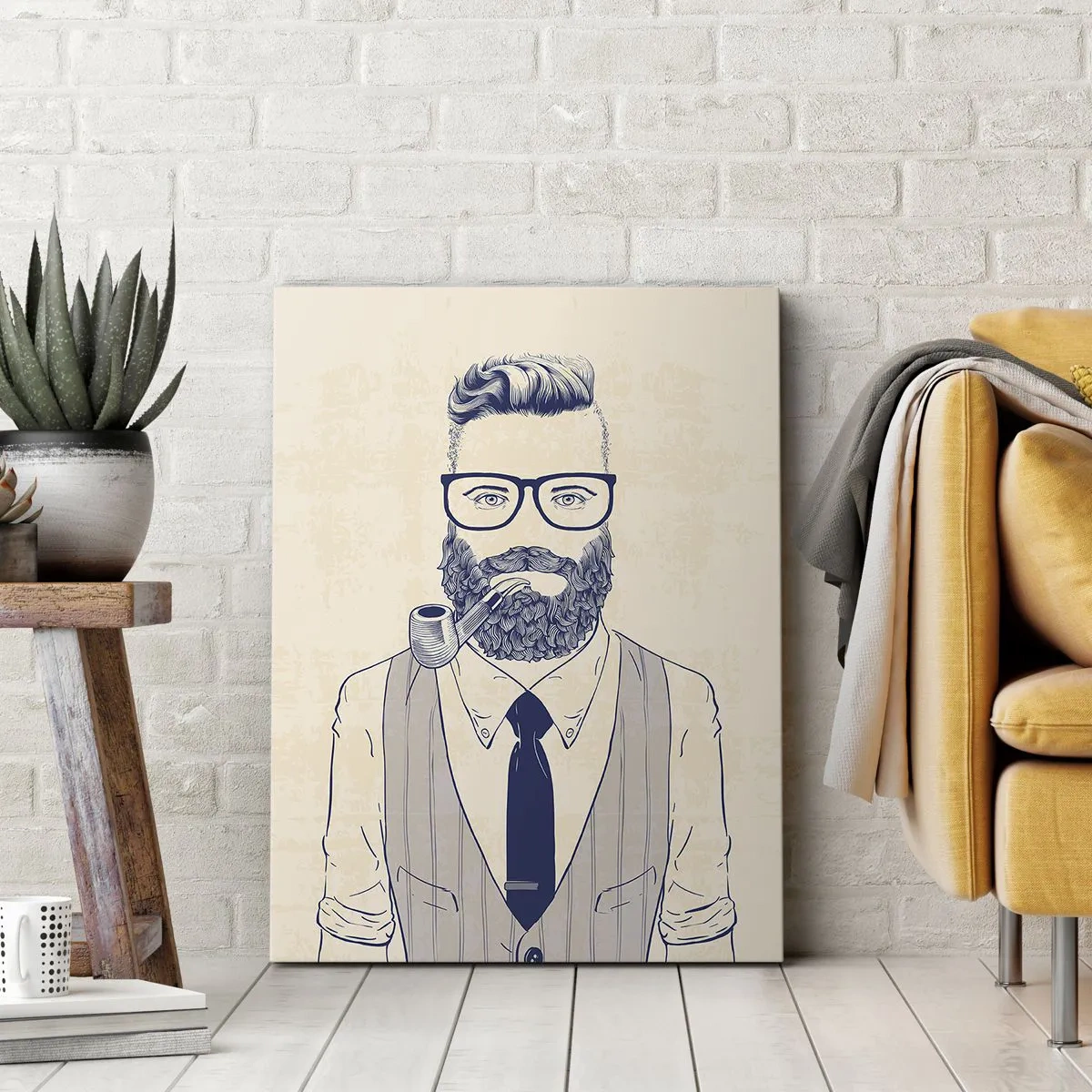 Canvas picture - Cheerful, Manly and Fashionable - 55x100 cm