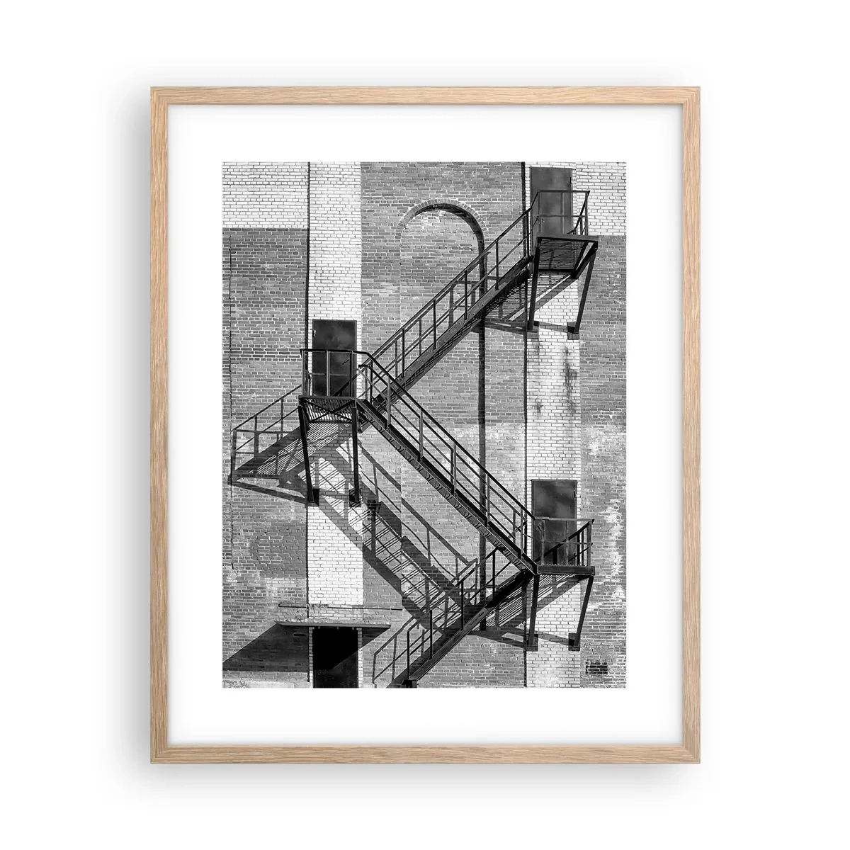 Poster in light oak frame - Industrial Style - 40x50 cm