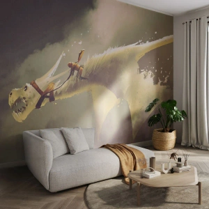 Self-Adhesive Photo Wallpaper Deluxe Sticker - To the Rescue of the World - Abstraction, Fantasy, Dragon - 100x70 cm