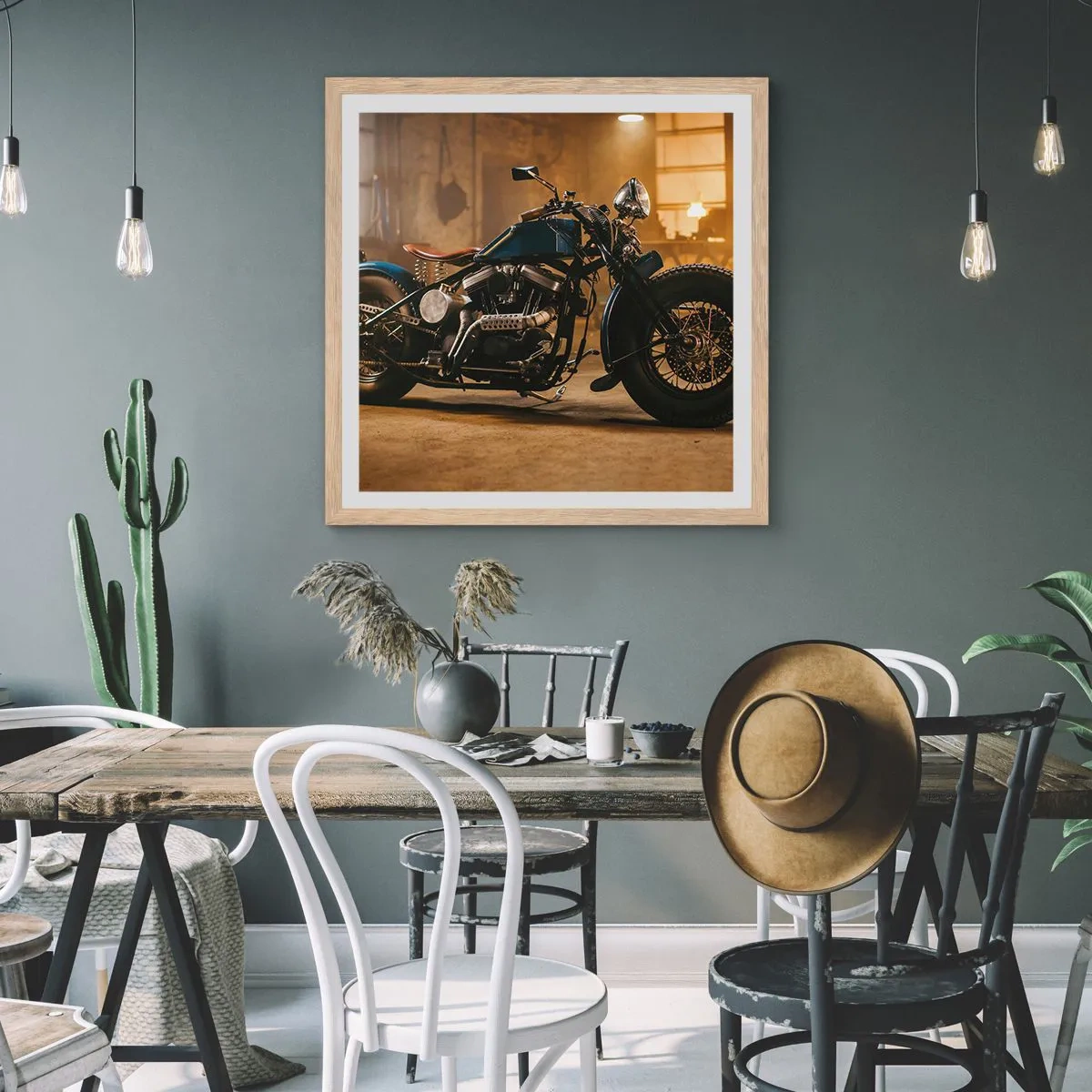 Poster in light oak frame - I Can Do Anything - 40x40 cm