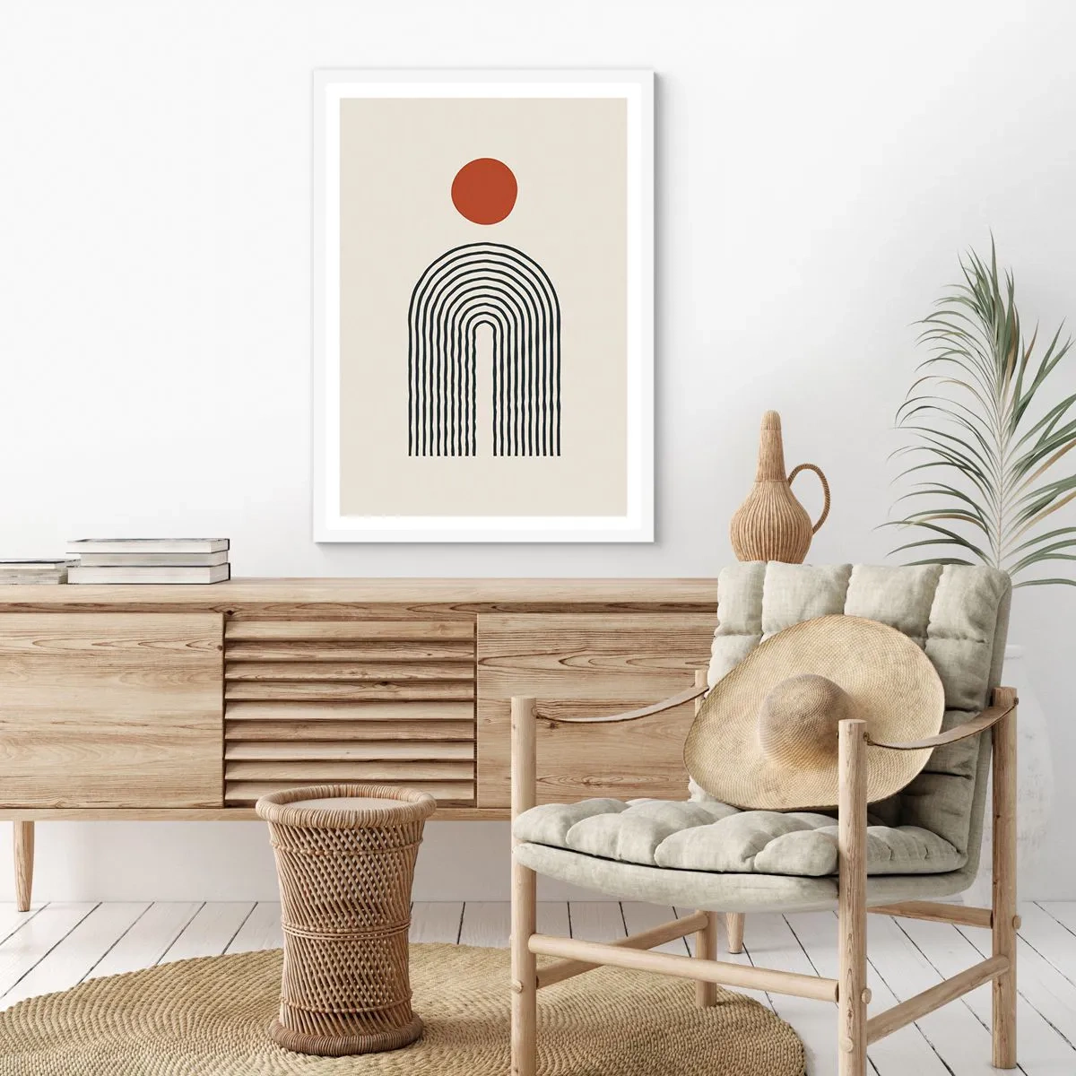 Poster in white frmae - Magnetism of Shapes and Colours - 50x70 cm
