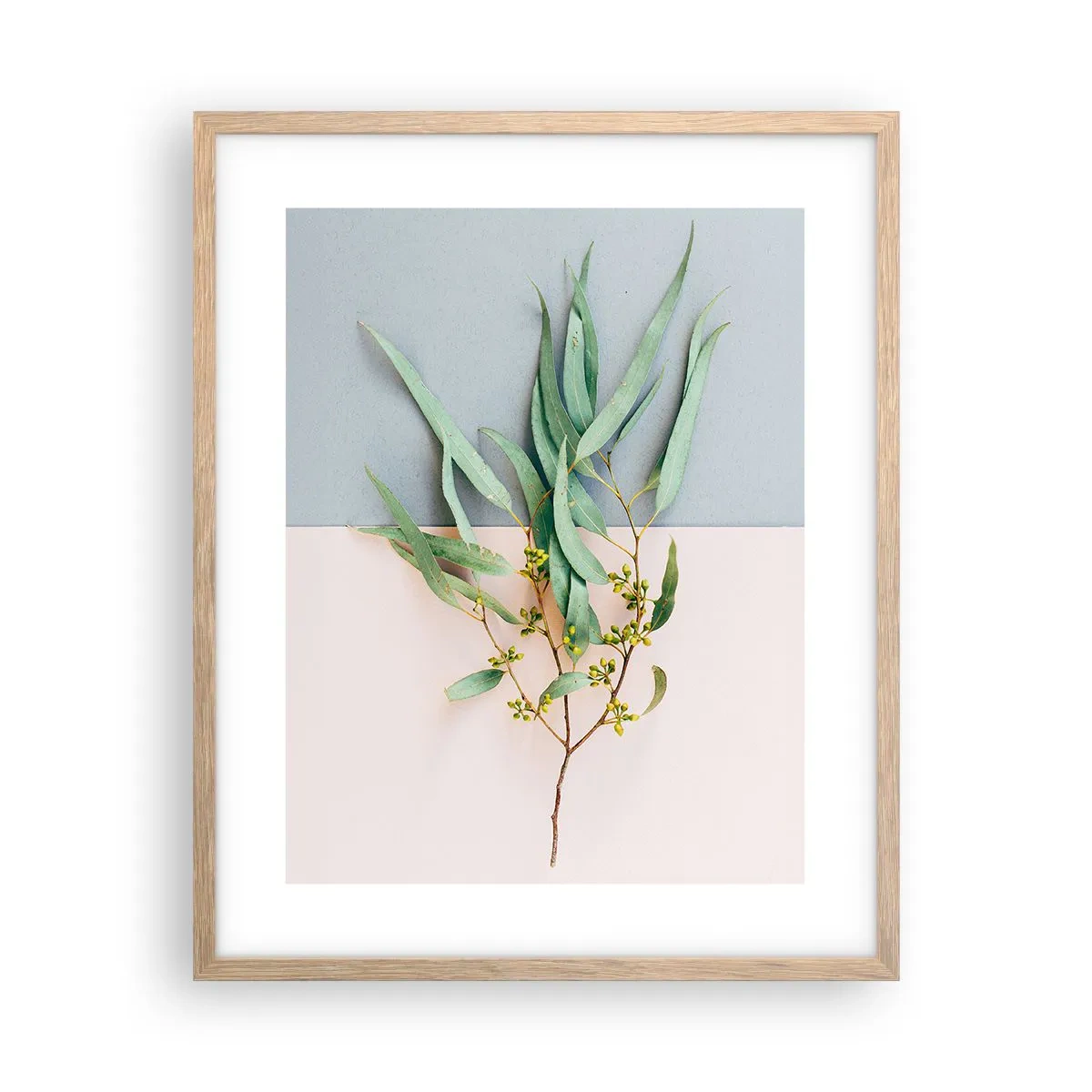 Poster in light oak frame - Pastel Subtlety - 40x50 cm