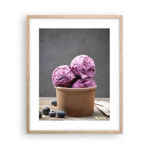 Poster in light oak frame - Sweetness and Coolness - 40x50 cm