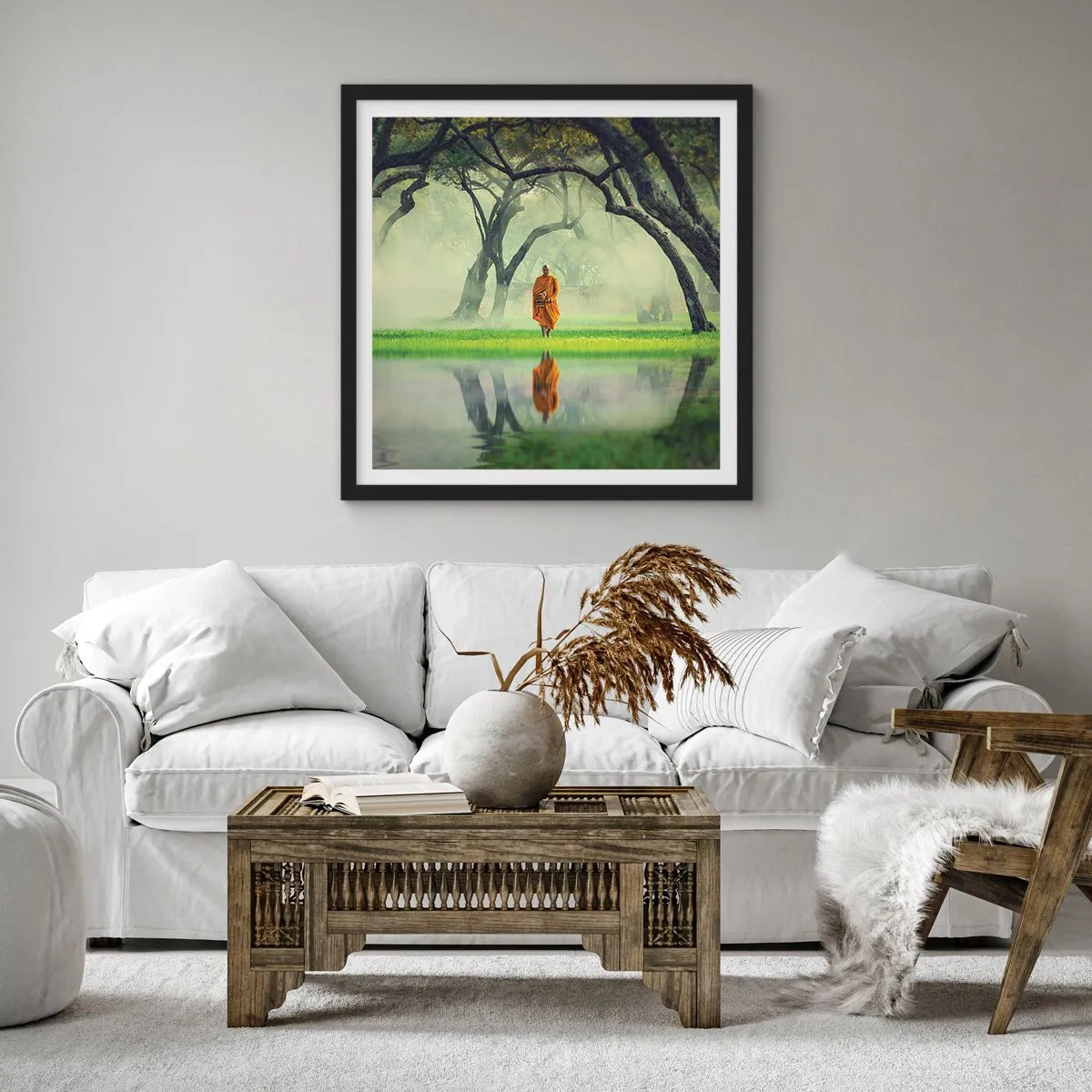 Poster in black frame - On the Way to Enlightenment - 60x60 cm