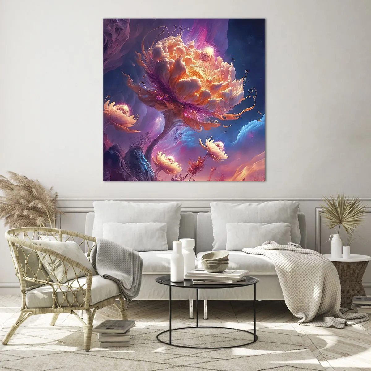 Glass picture - Another World - 40x40 cm