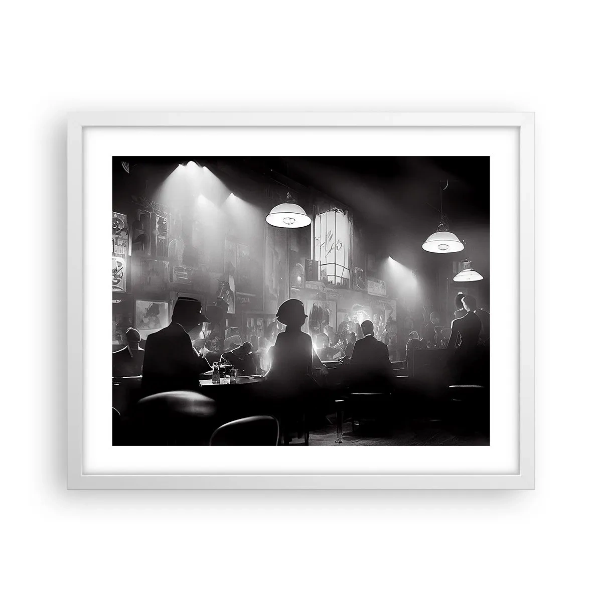 Poster in white frmae - In Jazz Ambiance - 50x40 cm