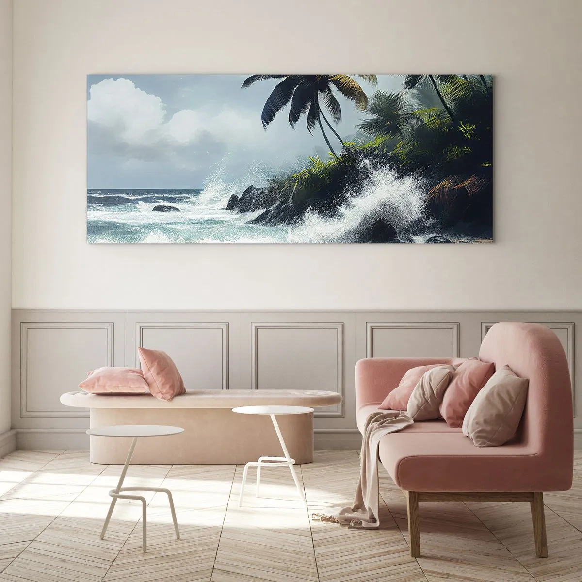 Glass picture - On a Tropical Shore - 120x50 cm