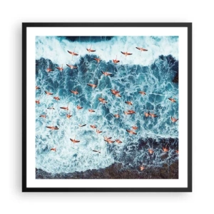 Poster in black frame - Seaside Parade - 60x60 cm
