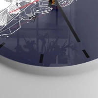 Clock face with lines