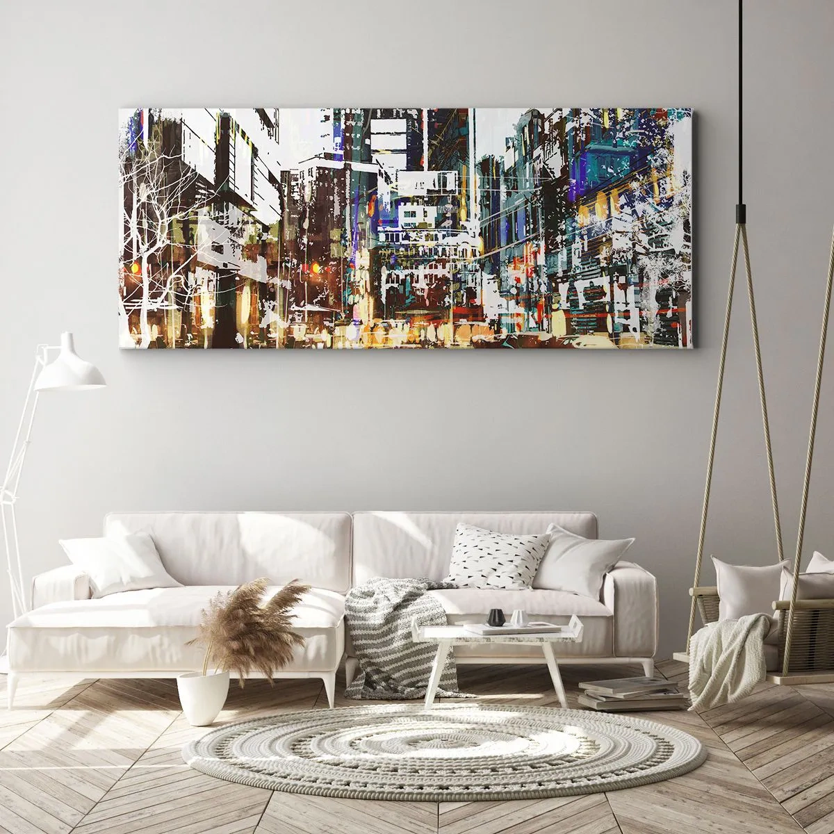 Canvas picture - Sparkling City - 140x50 cm