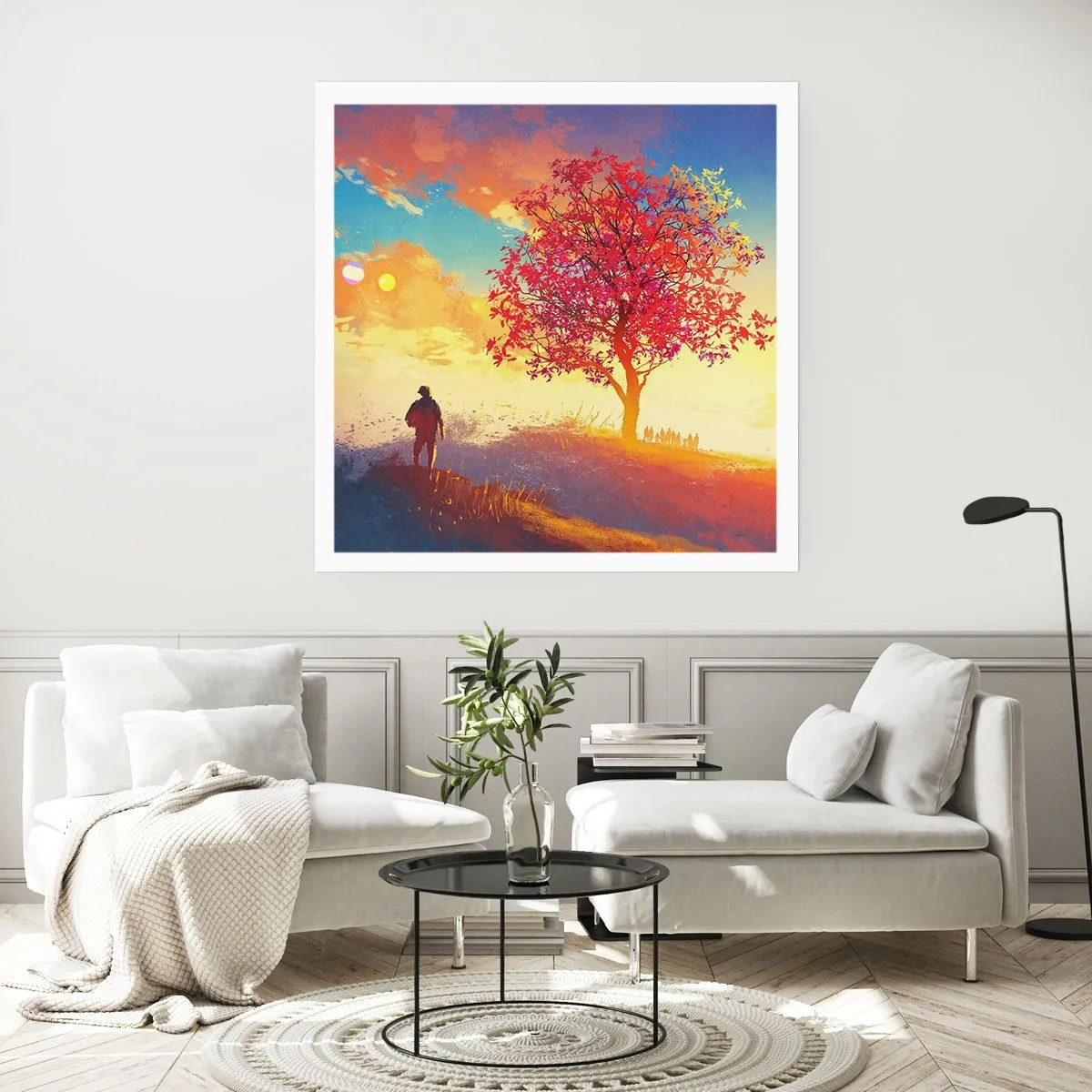 Poster - Pilgrim at Its Goal - 60x60 cm