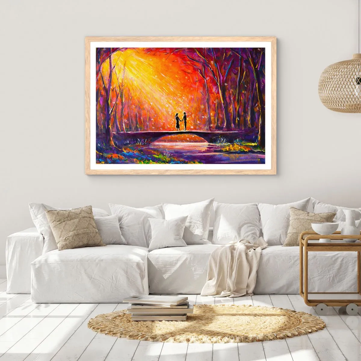 Poster in light oak frame - Heaven Loves Them Too - 40x30 cm