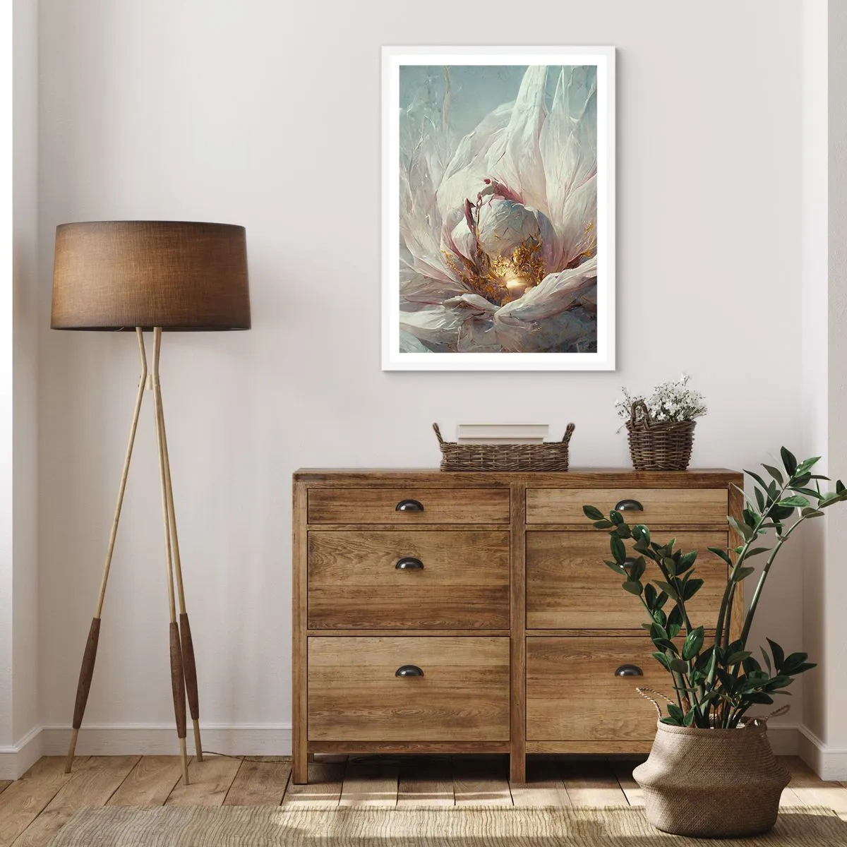 Poster in white frmae - It Blooms Once Every Hunderd Years - 30x40 cm