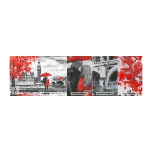 Photo Wallpaper Sample Premium Sand - In Love with London - City, London, Couple in love - 100x30 cm