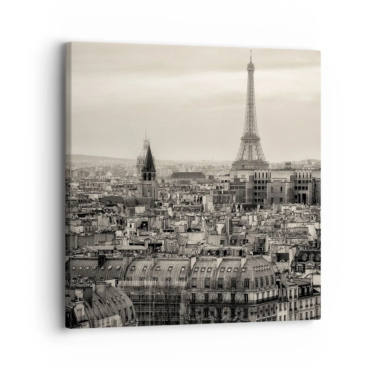 Canvas picture - Over the Roofs of Paris - 30x30 cm