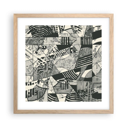 Poster in light oak frame - Dynamics of Contemporaneity - 40x40 cm