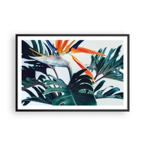 Poster in black frame - Birdy Bush - 91x61 cm