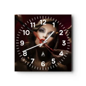 Wall clock - Clock on glass - Beautiful and Dreamy - 40x40 cm