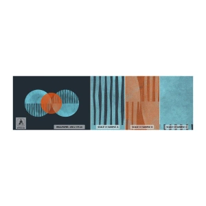 Photo Wallpaper Sample Premium Canvas - Symmetrical Composition - Abstraction, Piece, Geometric Pattern - 100x30 cm