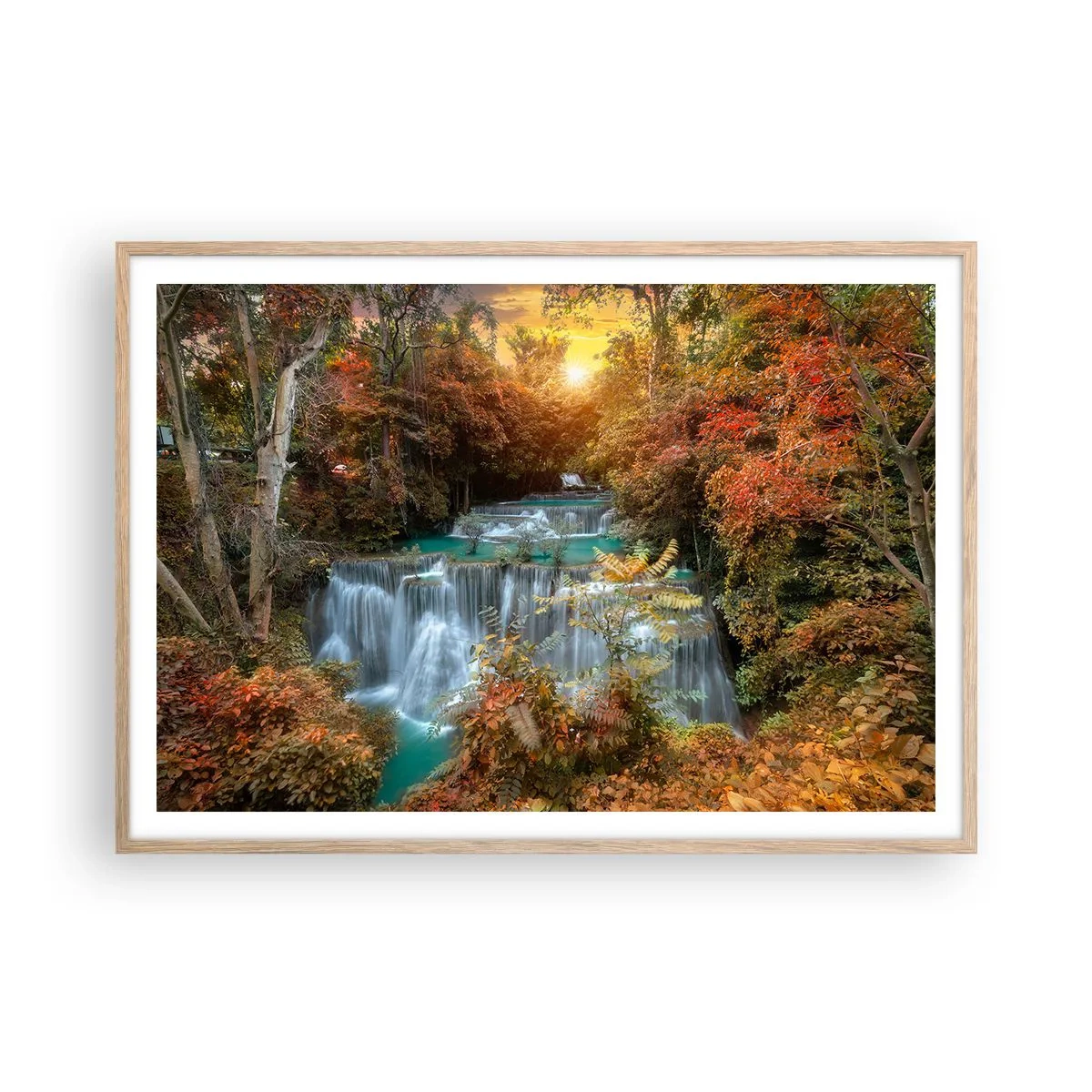 Poster in light oak frame - Hidden Forest Treasure - 100x70 cm