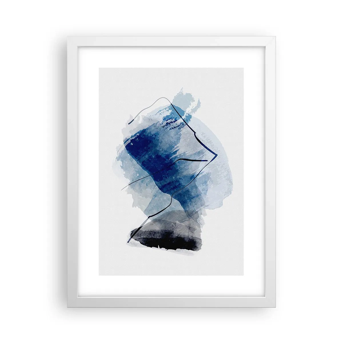 Poster in white frmae - Ice Mountain - 30x40 cm