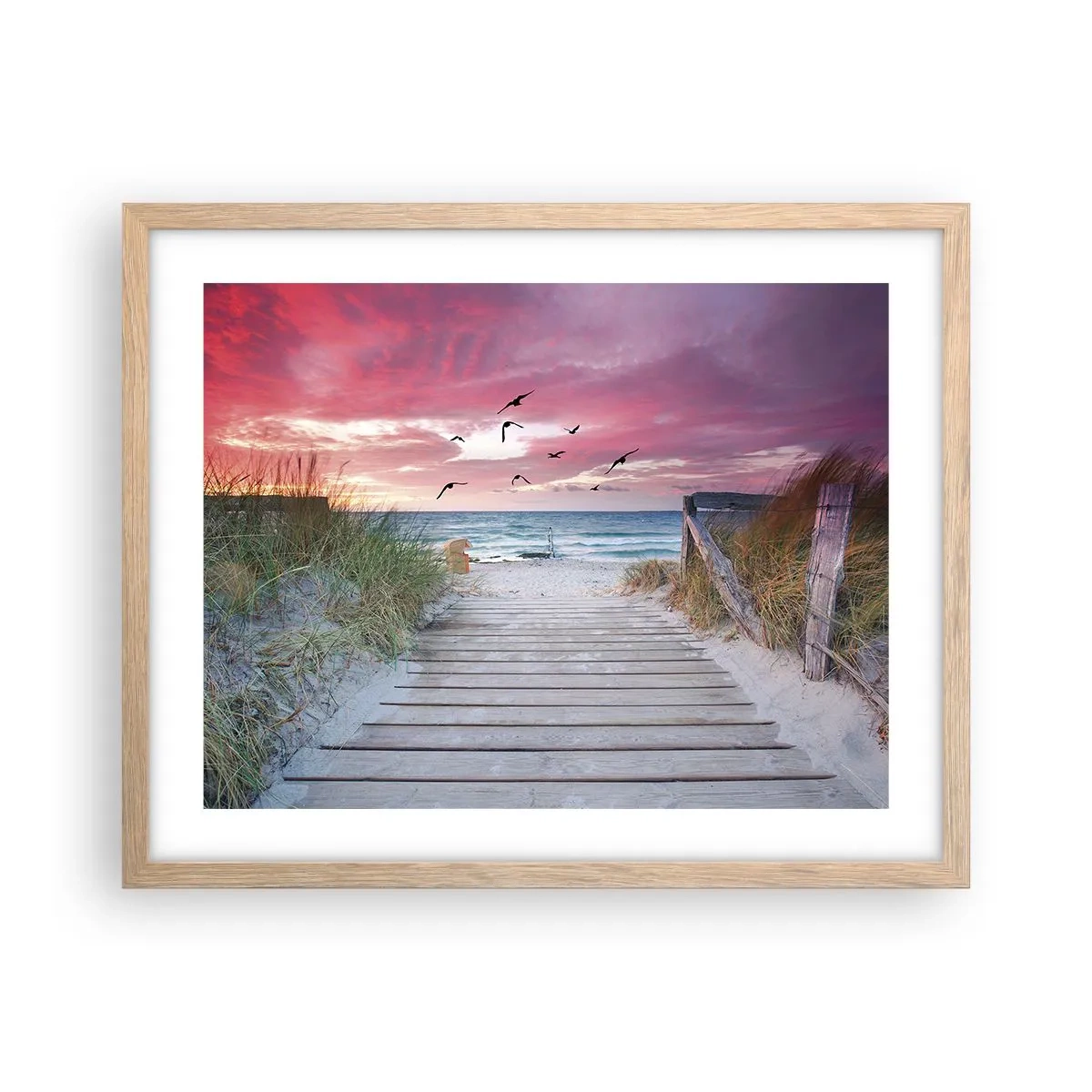 Poster in light oak frame - Baltic Impression - 50x40 cm
