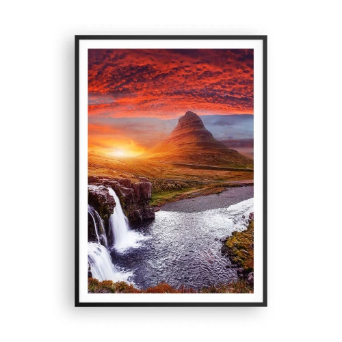 Poster in black frame - View of Middle-Earth - 70x100 cm