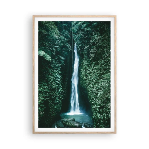 Poster in light oak frame - Tropical Spring - 70x100 cm