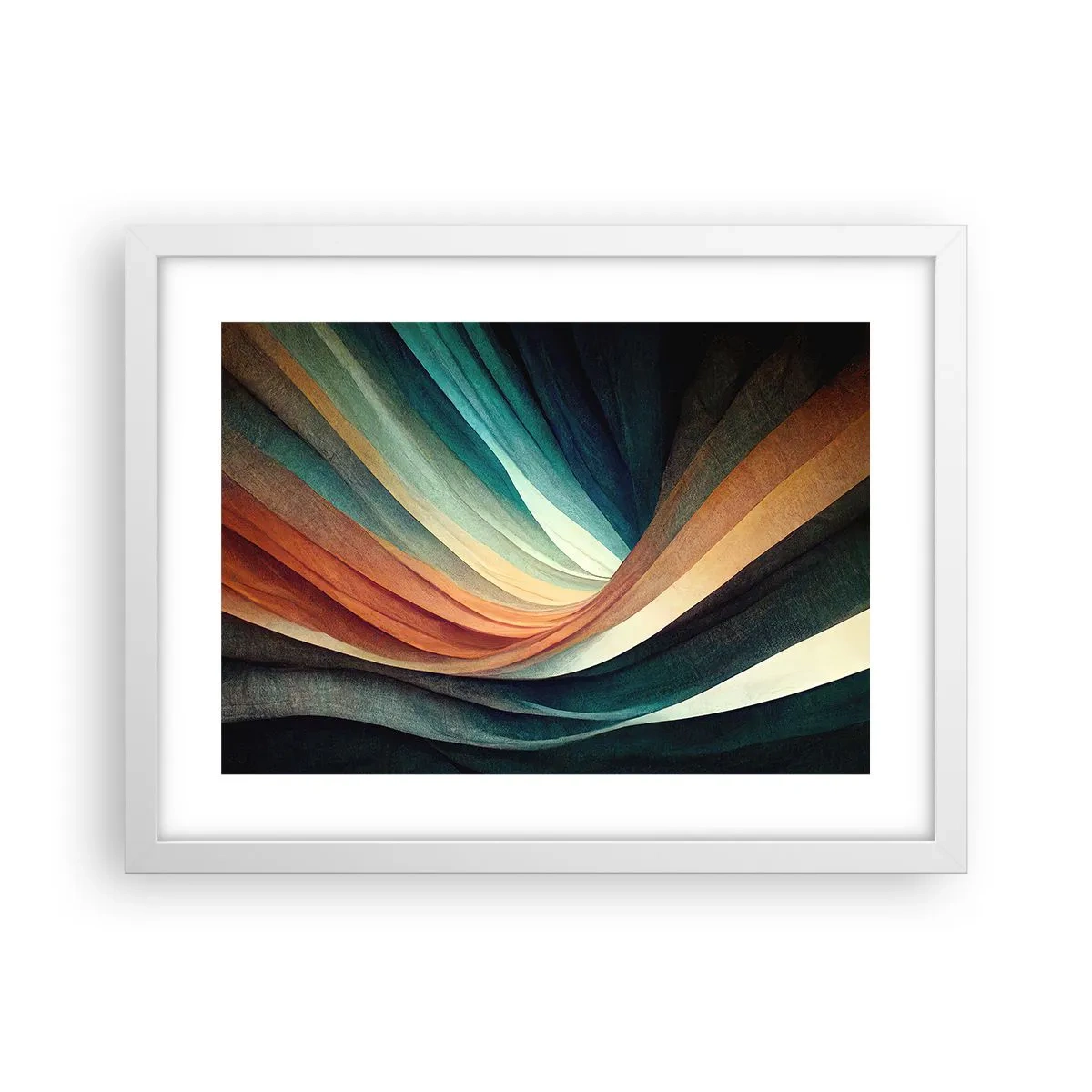 Poster in white frmae - Woven from Colours - 40x30 cm