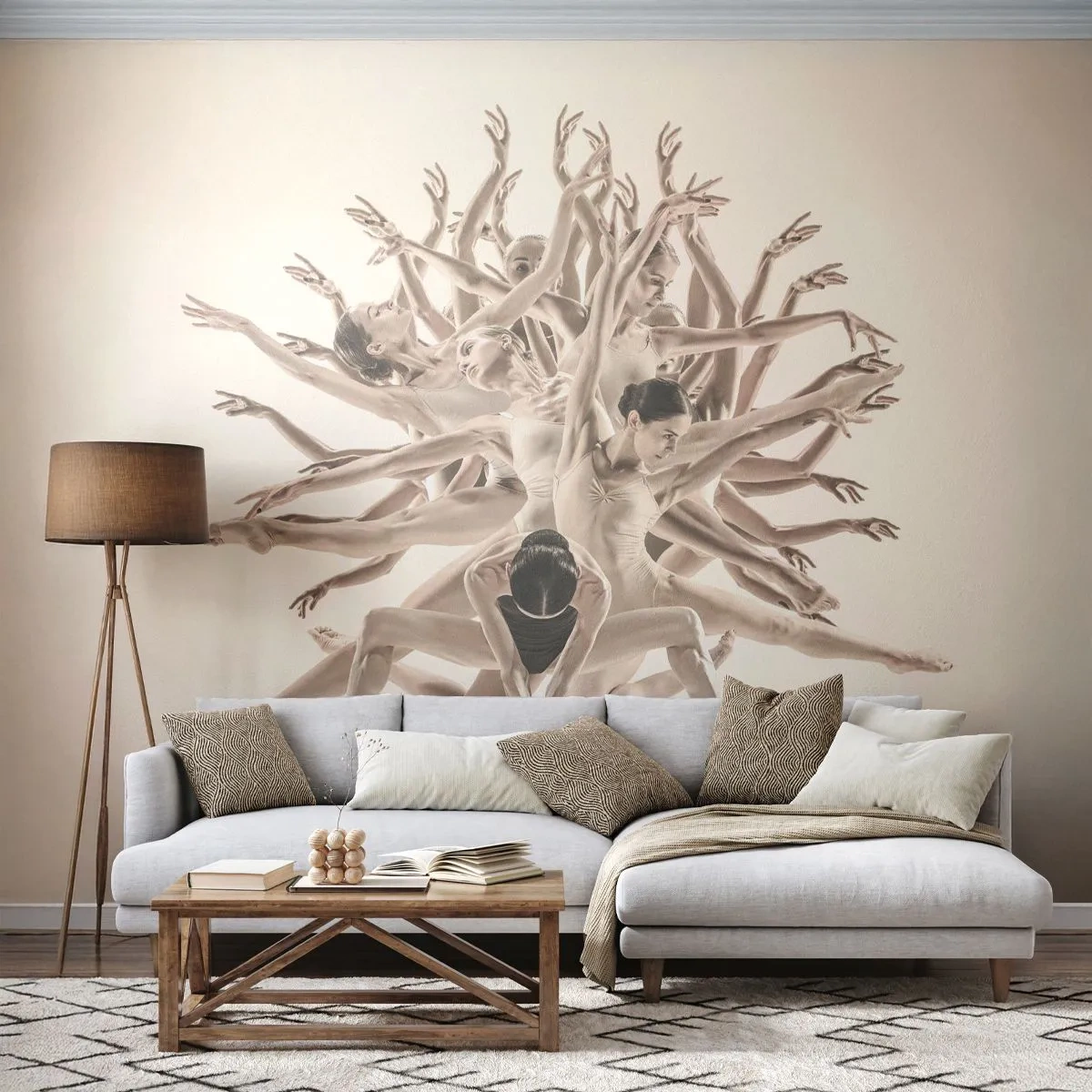 Self-Adhesive Photo Wallpaper Deluxe Sticker - Dance in Bloom - Abstraction, Piece, Ballet - 350x256 cm