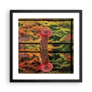 Poster in black frame - In a Temple of Nature - 40x40 cm