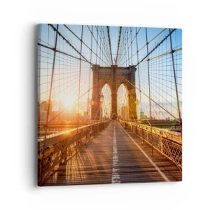 Canvas picture - On a Golden Bridge - 40x40 cm