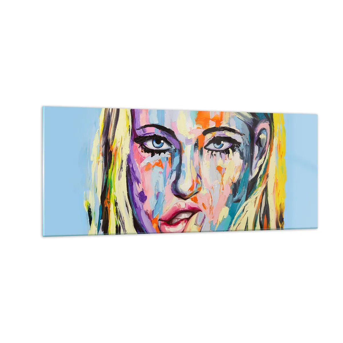 Glass picture - Look Her Straight in the Eyes - 100x40 cm