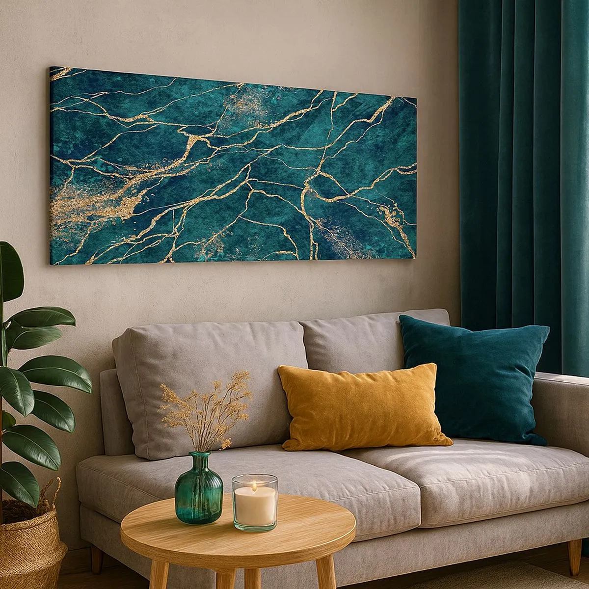 Canvas picture - Gold Vein - 100x40 cm