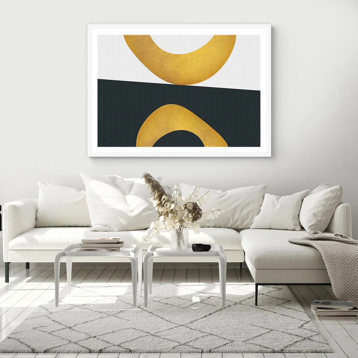 Poster in white frmae - First Of All: Gold - 100x70 cm