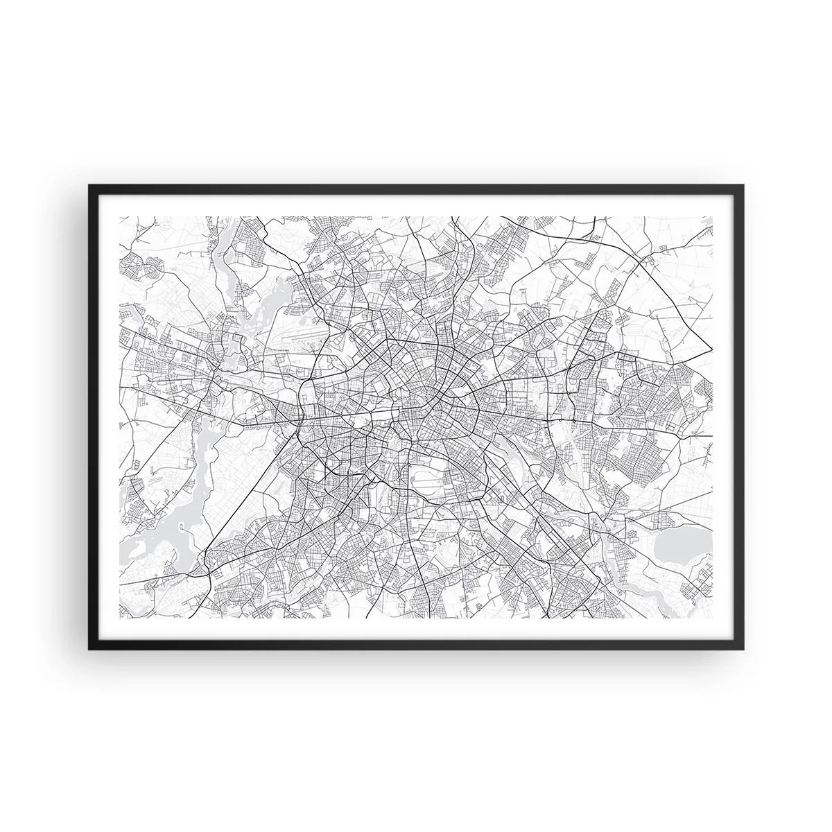 Poster in black frame - Flower of Berlin - 100x70 cm