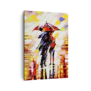 Canvas picture - Together through Night and Rain - 50x70 cm