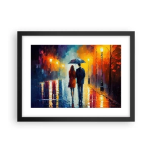 Poster in black frame - Together - Colourful Night - 40x30 cm