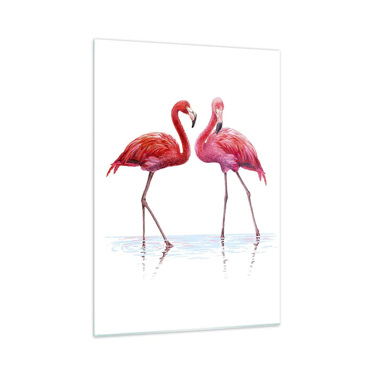 Glass picture - Pink Rendezvous - 50x70 cm