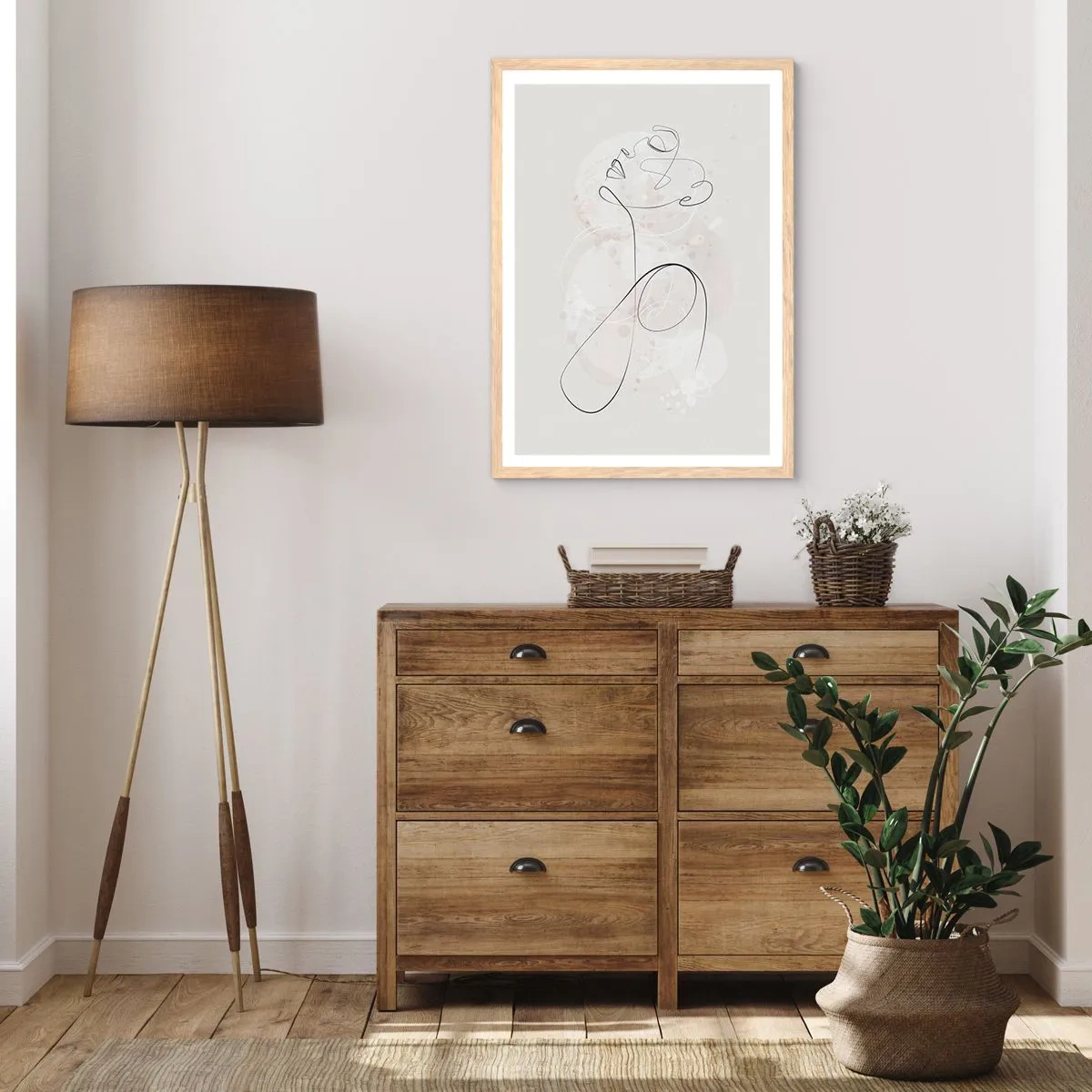 Poster in light oak frame - Spiral of Beauty - 30x40 cm